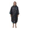 4MonsterSwim Parka with Hood,Quick-Dry Wetsuit Changing Robe Waterproof,Warm Coat Surf Poncho for Water Sport, Beach&Pool (Short Sleeve Black, X-Large) view 4