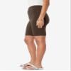 Roaman's Women's Plus Size Everyday Essential Stretch Bike Shorts - 1X, Chocolate view 3
