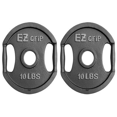Ader 2" Olympic Grip Weight Plate Pair- 10LB, Gray