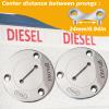 2 Pack Boat Gas Cap Key Stainless Steel Boat Gas Key Boat Fuel Cap Key Boat Gas Tank Key Marine Gas Cap Key Deck Filler Key Deck Fill Plate Key Spare Key Replacement for Boat Yacht, Silver view 3