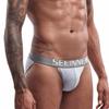 Familyhouse Men's Tanga Briefs Bikini Cotton Briefs Underwear Sexy Underpants Low Rise Thongs (Grey,L) view 3