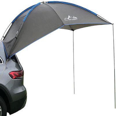SHINsuke Car Tailgate Tent Awning Pickup Truck Camping Sun Shelter Waterproof Rainfly SUV Minivan Canopy Hatchback Camper Trailer Rooftop (Gray)