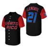 #21 Puerto Rico Classic Mens Baseball Jersey Stitched Black Size M view 1