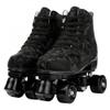 Womens Roller Skates Classic High-top Roller Skates Four-Wheel Roller Skates Shiny Camouflage Roller Skates for Adult Youth Boys Girls Outdoor with Shoes Bag (Black camo,38-US:7) view 1