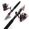 1.8M-3.0M Carbon Telescopic Fishing Rod Portable Rotating Fishing Rod and Reel Fishing Line Combination Rod Trout Rod Travel Sea Rod ZYHYD (Length : 3.0Mrod and 4000Reel) view 1