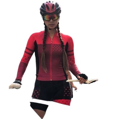 CYTSH Women's Long Sleeve Cycling Suit Tights Jumpsuit Sweatshirt Swimsuit Triathlon (Color : 70 2, Size : Medium 20mm)