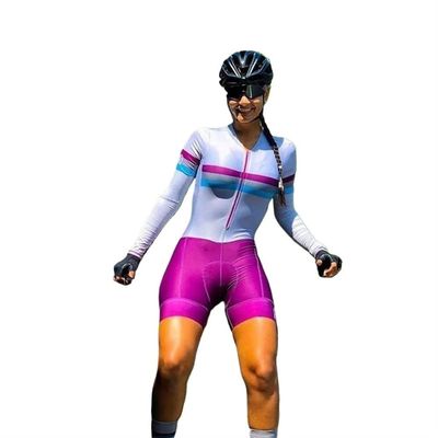 CYTSH Triathlon Women's Cycling Sets Jumpsuit Long Sleeve Bicycle Jersey Pro Suit Gel Pad Short Sleeve Tights Running Swimsuit (Color : 154 1, Size : XXXXX-Large)