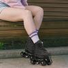 Jessie Womens High-top Roller Skates with Four Wheels, Shiny Black Ripple for Adult Youth Boys Girls Outdoor, Includes Shoes Bag (43=US:8.5) view 2