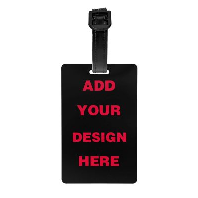 Custom Luggage Tag, Personalized Add Your Image Text Suitcase Labels Bag with Adjustable PVC Travel Accessories Id Identifier Baggage Cards for Women Men (Custom 01)