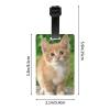Custom Luggage Tag, Personalized Add Your Image Text Suitcase Labels Bag with Adjustable PVC Travel Accessories Id Identifier Baggage Cards for Women Men (Custom 01) view 4