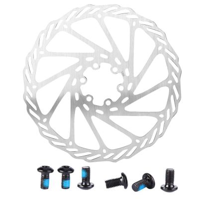 Bike Brake Rotors, 120mm 140mm 180mm 203mm Stainless Steel Bicycle Brake Pads Bike Disc Brake Rotor with 6 Bolts for Mountain Bike Road Bike BMX MTB180mm