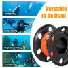 100FT Scuba Diving Reel with Bolt Snap, Aluminum Alloy Finger Spool with Braided Nylon Line  Big Dive Reel for Scuba, Snorkeling, Spearfishing, Cave & Wreck Diving (Orange Line Black Reel) view 2