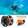 100FT Scuba Diving Reel with Bolt Snap, Aluminum Alloy Finger Spool with Braided Nylon Line  Big Dive Reel for Scuba, Snorkeling, Spearfishing, Cave & Wreck Diving (Orange Line Black Reel) view 3