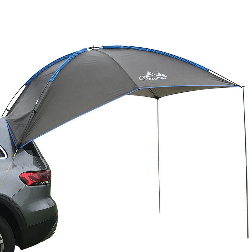 Tailgate Tent for Car Shade Awning Tent Auto Canopy Roof Top Sun Protection Waterproof for SUV MPV Hatchback Minivan Camping Picnic (Gray)