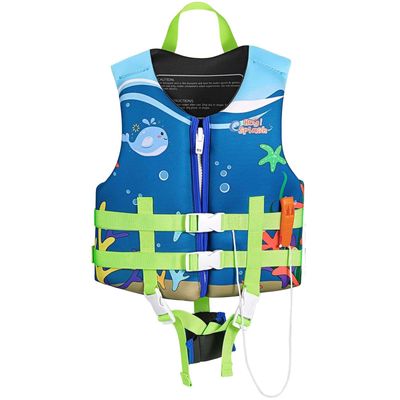 HeySplash Toddler Swim Vest, Kids Swimming Jacket Fit 30-50/50-80lbs, Child Floaties Vest wiht Safety Strap, Float Jacket for Girls/Boys on Pool,Beach,Boating, Learn to Swim Aid, M 3-6 Yrs/L 6-9 Yrs