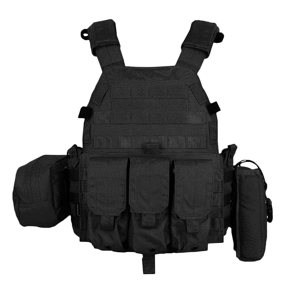 EMERSONGEAR LBT6094A Style PC,Airsoft Paintball Tac Vest with Radio pouch,Triple Mag Pouch and Dump Pouch