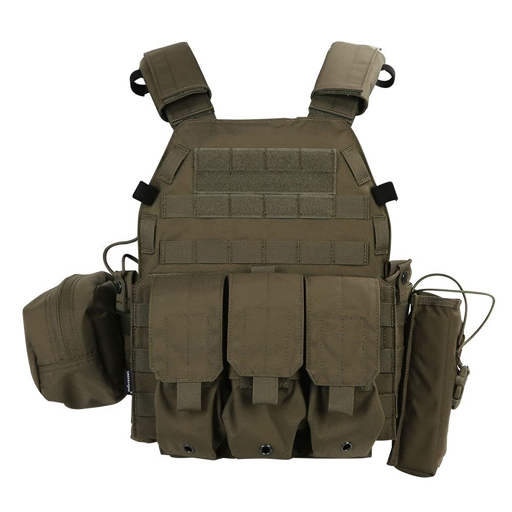 EMERSONGEAR LBT6094A Style PC,Airsoft Paintball Tac Vest with Radio pouch,Triple Mag Pouch and Dump Pouch