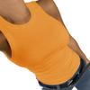 Afibi Women Tank Tops Summer Sleeveless Basic Cami Shirt Slim Knit Ribbed Racerback Blouses (Medium, Orange) view 3