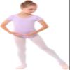 MdnMd Dance Gymnastic Leotards for Girls Ballet Short Sleeve Outfit with Cross Back Detail (Lavender Purple, Age 10-12) view 4