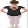 MdnMd Girls Toddler Dance Leotards for Ballet Gymnastic Short Sleeve Outfit with Cross Back Detail (Black, Age 4-5 / 4t,5t) view 2