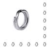 100PCs Stainless Steel Split Rings, Double-Layer Flattening Ring Lure Bait Circle, 25-350LB Saltwater Freshwater Line Lure Connectors Double Snap Super Strong Solid Circle Tackle Leader (8#) view 1