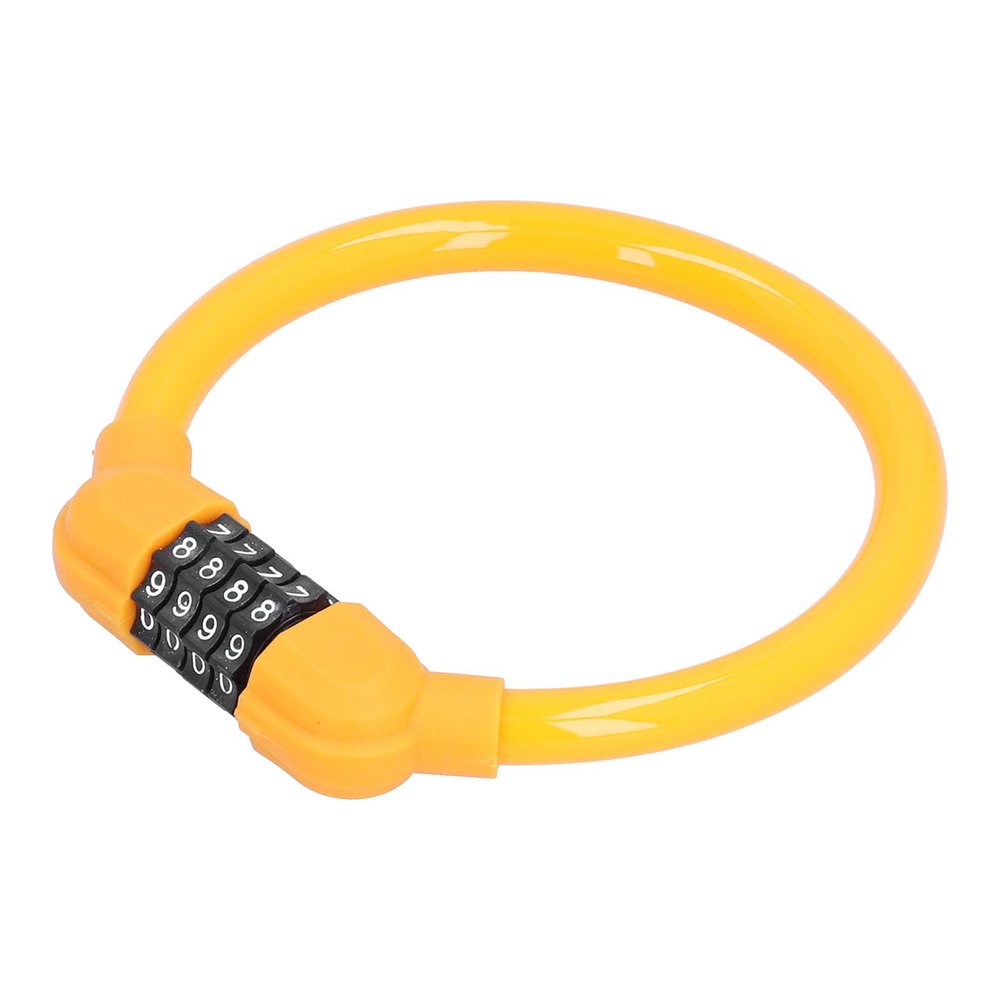 Keenso 4 Digit Combination Quality Cable Lock, Lock Cable High Security 4?Digit Number Cable Locks for Cycling Outdoors(Orange) Other Cycling Other Cycling