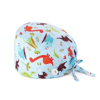 2 Pieces Working Hat Meals Hat Dinosaur Cuisine Hat Van Danakya V-Up Kitchen Food Factory Work for Clean Hair Breathable Lightweight Cloth Unisex - Green