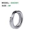 100PCs Stainless Steel Split Rings, Double-Layer Flattening Ring Lure Bait Circle, 25-350LB Saltwater Freshwater Line Lure Connectors Double Snap Super Strong Solid Circle Tackle Leader (9#) view 3