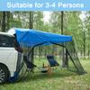 G4Free Car Awning Sun Shelter with Mosquito Net, Portable SUV Tent Tailgate Shade Car Canopy for Outdoor Camping Travel (Blue) view 2