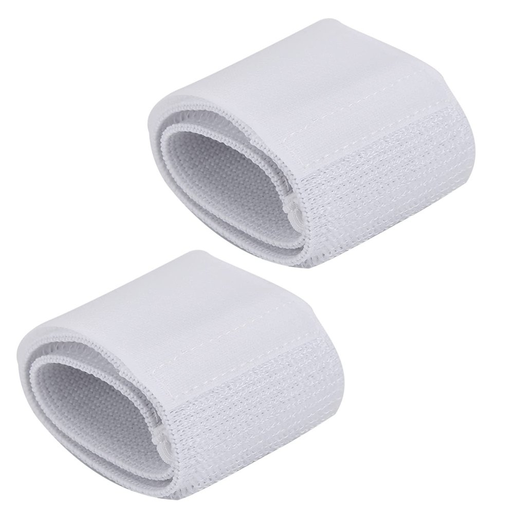 Shin Guard Straps Soccer - Adjustable Non-Slip Elastic Band for Youth/Adult Football Guards | Breathable Lightweight Fastener Tape for Running, Cycling Sports (White)