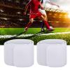 Shin Guard Straps Soccer - Adjustable Non-Slip Elastic Band for Youth/Adult Football Guards | Breathable Lightweight Fastener Tape for Running, Cycling Sports (White) view 3