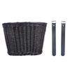 Bike Basket for Small Bicycle Cute Good Looking Baskets for Bike to Place Belongings Bicycle Basket Accessories with Leather Belt Easy to Attach Bicycle Front Handlebar Bicycle Basket Black view 2