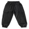 Agoky Boys' Cargo Jogger Pants Hip Hop Jazz Dance Trousers Elastic Waist Casual Sports Sweatpants with Pockets Black 10 Years view 4