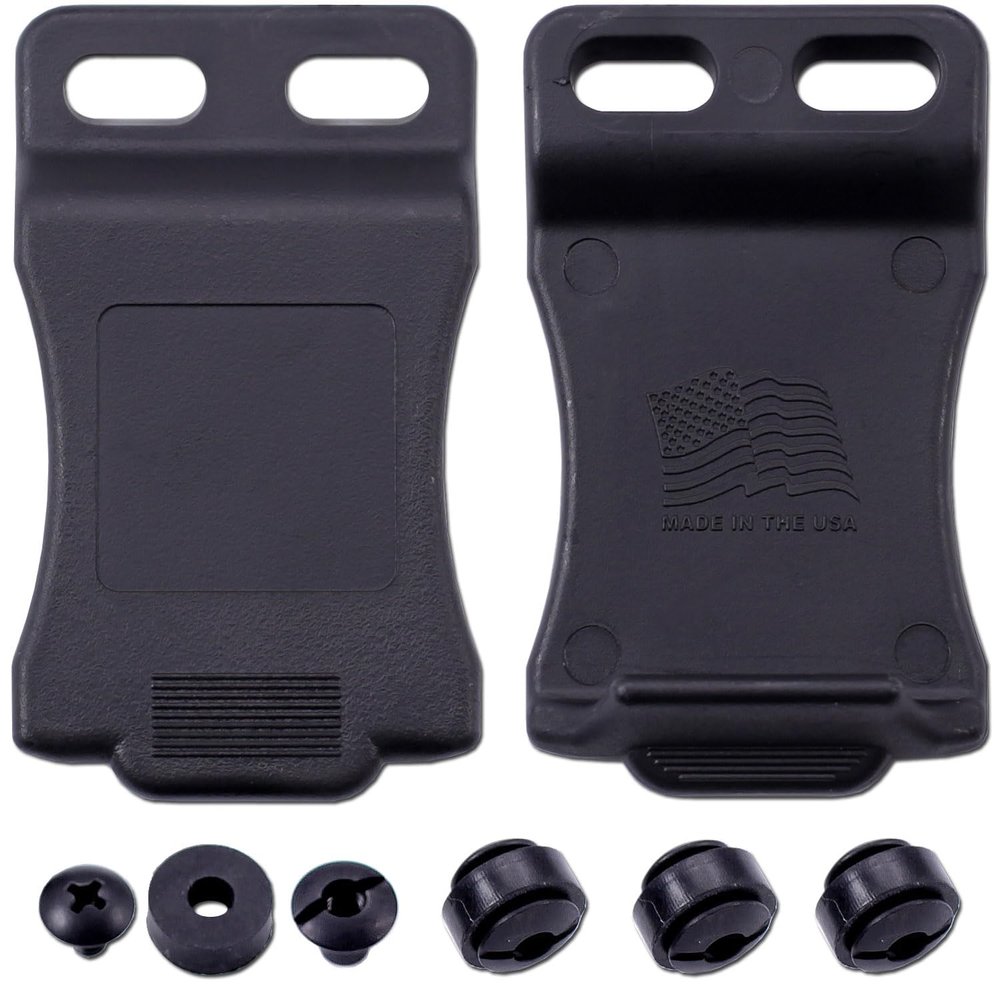 [10PCS] XCLIP IWB Belt Clip Attachment for KYDEX Gun Holsters & Knife Sheaths  (Fits 1.50 Inch Belts) - (Adjustable Mount) - Made in U.S.A. - Mounting Hardware Included