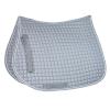 HORZE Adepto Padded All Purpose Quilted Equestrian Saddle Pad for Horses with Two-Tone Trim - Steel Grey - Horse view 1