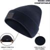 Oxygen8 Beanie Hats for Men Women Cuffed Skull Knit Winter Hats Men & Womens Beanie Cap - Navy Blue Beanie for Men Women view 3