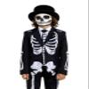 Suitmeister Boys Suit - Halloween Skeleton Party Outfit Slim Fit Suit - Black - Size: XL view 2