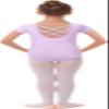 MdnMd Leotards for Girls Kids Dance Ballet Gymnastic Outfit Short Sleeve with Cross Back Detail (Lavender Purple, Age 6-7) view 2