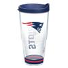 Tervis Made in USA Double Walled NFL New England Patriots Arctic Insulated Tumbler Cup Keeps Drinks Cold & Hot, 24oz, Clear view 1