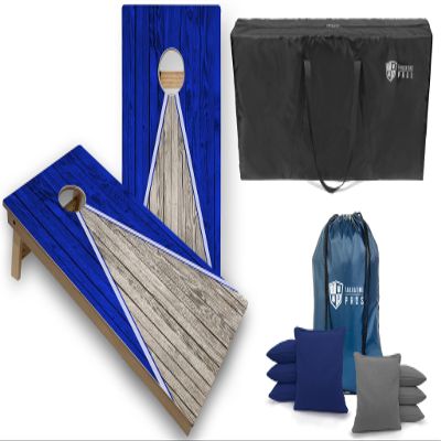 Tailgating Pros Pyramid Tournament Grade Cornhole Board Set w/LED Ring Lights, Carrying Case, & Bags - 4'x2' Regulation Cornhole Game
