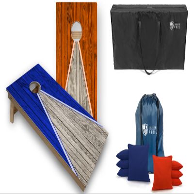 Tailgating Pros Pyramid Tournament Grade Cornhole Board Set w/LED Ring Lights, Carrying Case, & Bags - 4'x2' Regulation Cornhole Game