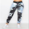 ALWAYS Women's French Terry Joggers - Tie Dye Casual Elastic Drawstring with Pockets Pants Black Blue M view 2