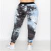 ALWAYS Women's French Terry Joggers - Tie Dye Casual Elastic Drawstring with Pockets Pants Black Blue M view 4