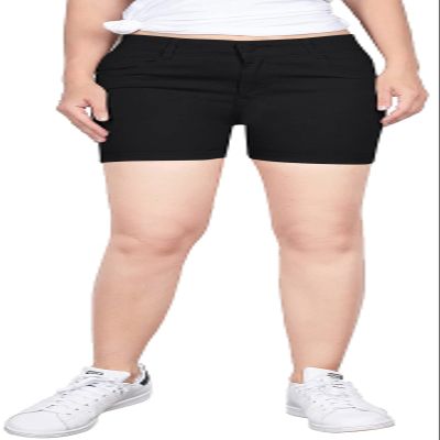 2LUV Women's Stretchy Soft Skinny Easy Fit 5 Pocket Mid-Rise Solid Color Classic Work School Uniform Pants Shorts Women Ultra Comfy Juniors Jeans Coffee Khaki Grey Black 7
