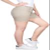 2LUV Women's Stretchy 5 Pocket Mid-Rise Solid Color Classic Work School Uniform Pants Shorts Khaki 15 view 2