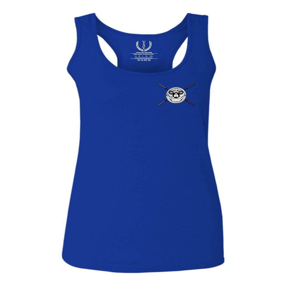 0137. Funny dope Graphic Skull Deadlifts Day Fitness Style wear Gym Workout Women's Tank Top Racerback (Royal X Small)