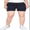 2LUV Women's Stretchy 5 Pocket Mid-Rise Solid Color Classic Work School Uniform Pants Shorts Navy 13