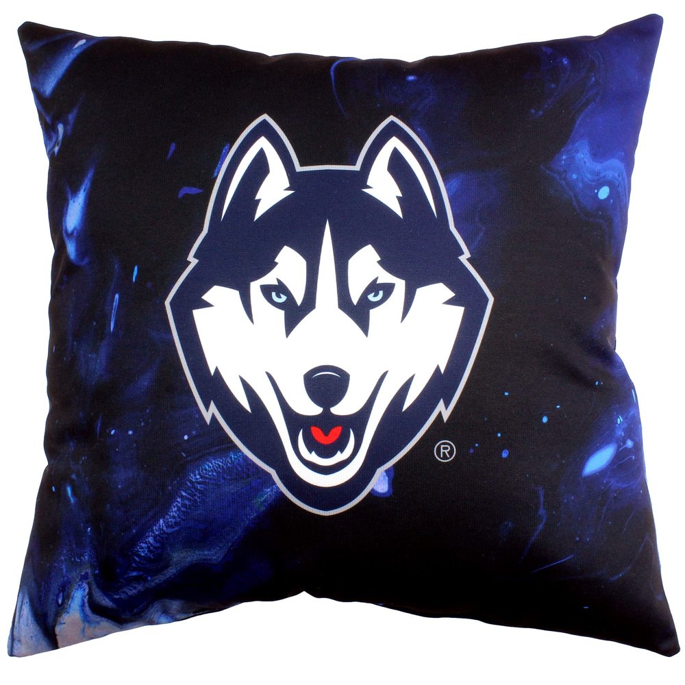 Connecticut Huskies 2 Sided Color Swept Decorative Pillow, 16", Made in The USA