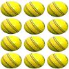 Hand Stitched Yellow Indoor Cricket Balls - Pack of 12 view 1