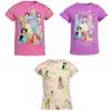Disney Little Girl's 3 Pack Short Sleeve Tees, Princess and Frozen Styles (Princess, 4T) view 1